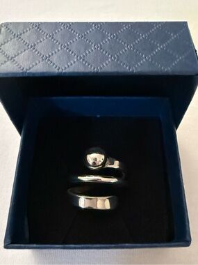 Like New (Worn Once) Adjustable Sterling Silver 3-Spiral Wrap Ring